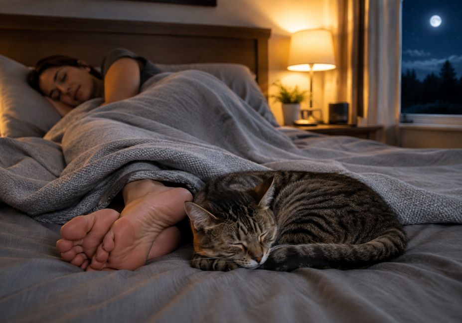 Why Does My Cat Sleep at My Feet?